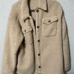 Free Country Men's Beige Sherpa Jacket
